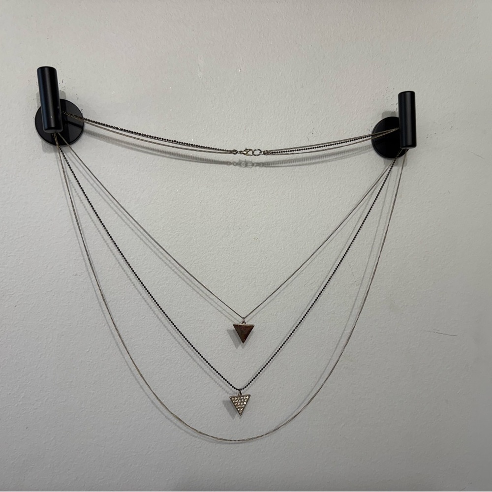 Elegant Silver and Gold Layered Necklace